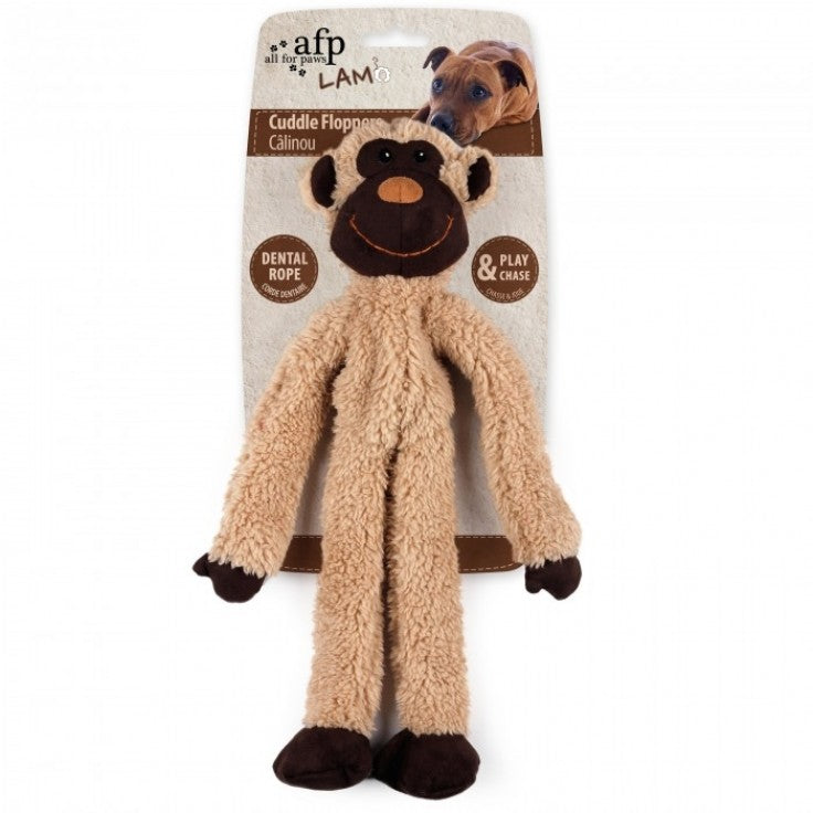 Peluche avec corde dentaire – mouton,cheval,singe beige