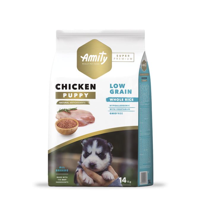 Amity Crouquette Pour Chien Puppy Riche en Poulet 14kg