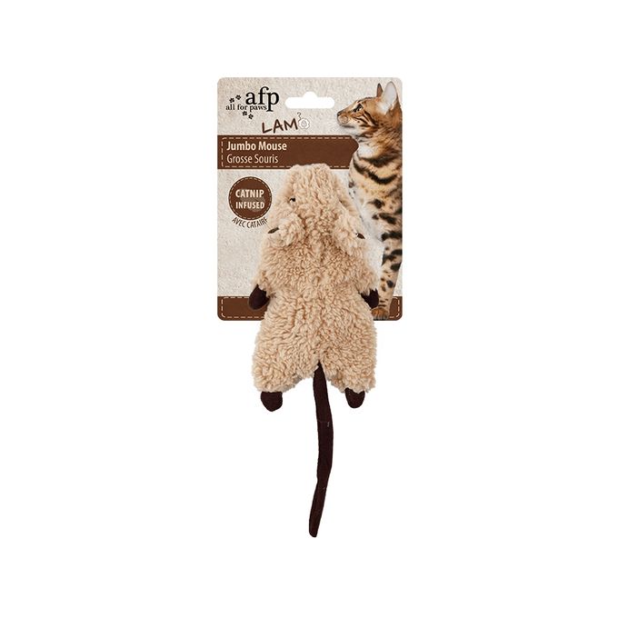 Grosse souris avec Catnip beige