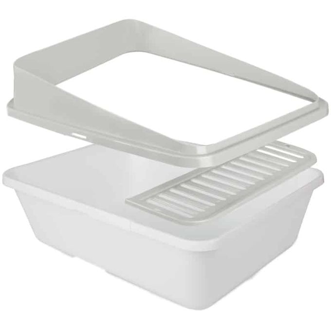 Bac à litière Large avec dossier haut 58x45x25 cm