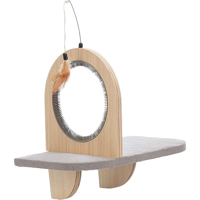 Plateforme de jeu toilettage et jouet pour chat 40x26x45 cm