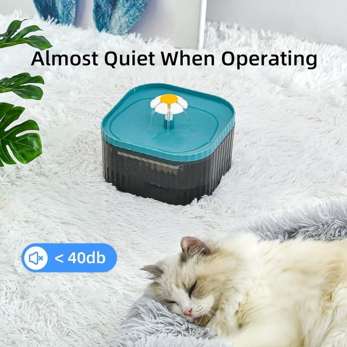 distributeur d'eau ultra silencieux pour animaux de compagnie avec pompe intelligente et 3 filtres de remplacement,
