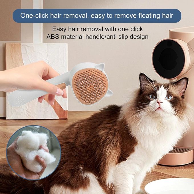 Brosses autonettoyantes pour animaux de compagnie pour chats à poils longs et courts