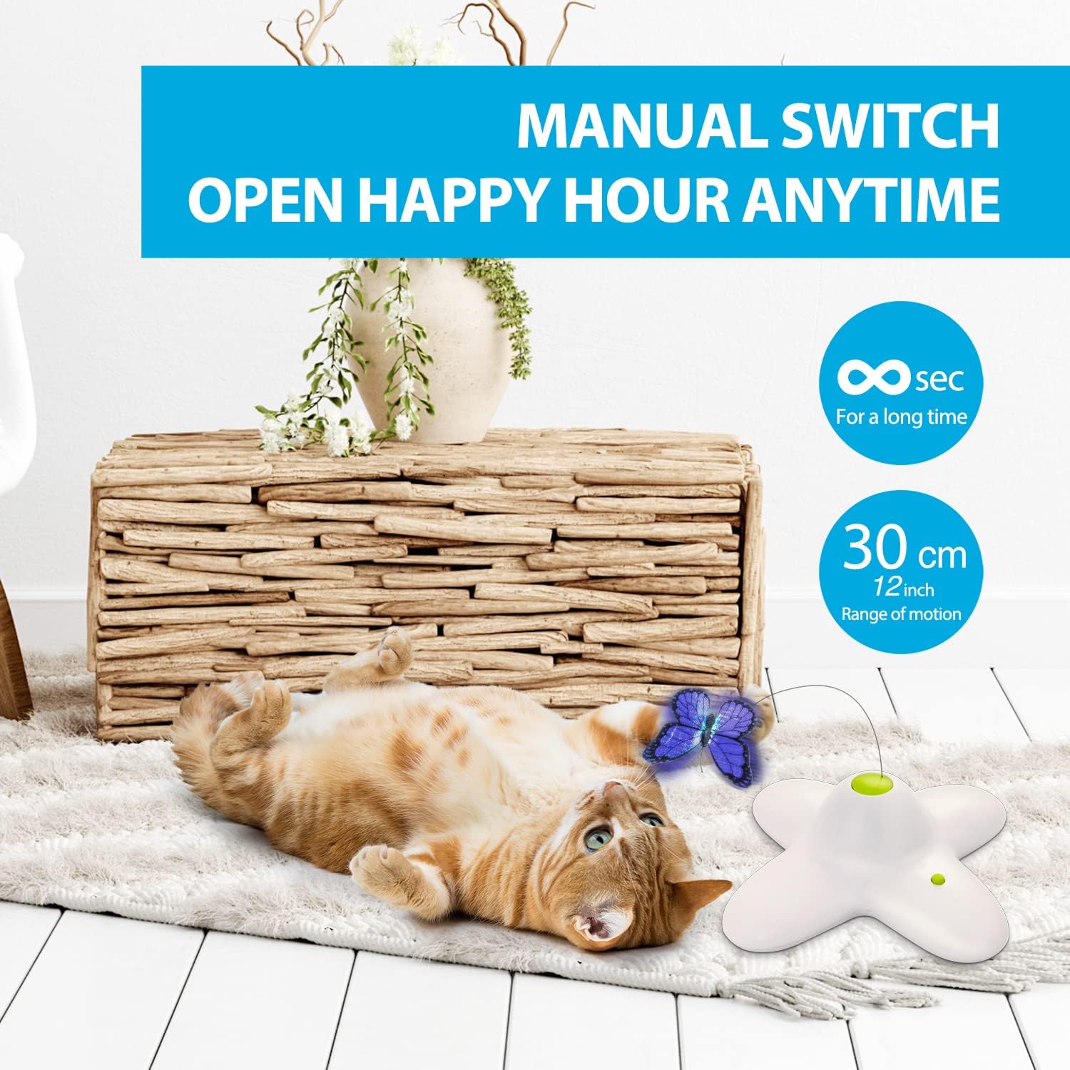 Jouet Papillon virevoltant pour chat