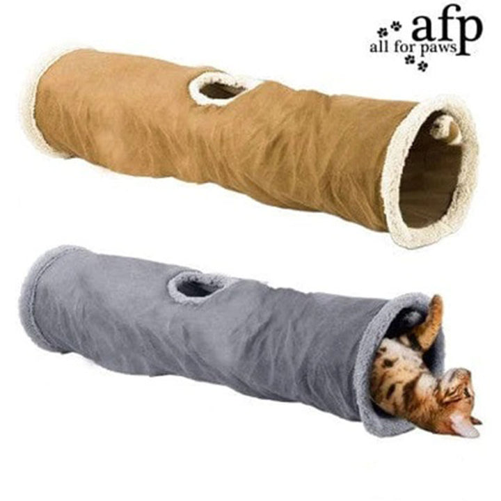 AFP tunnel pour chat 120cm beige ou gris