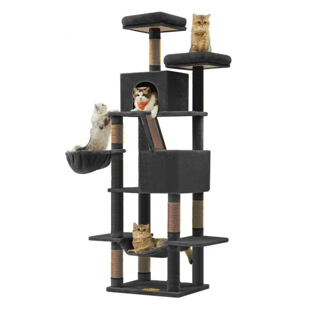 Arbre à Chat Multi-Niveaux – 186 cm