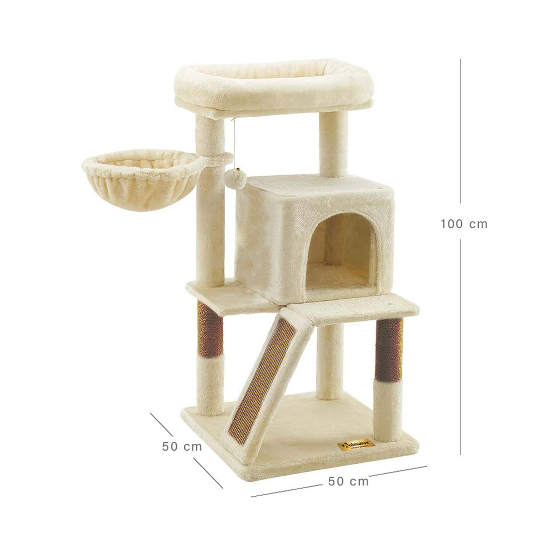 Arbre à chat de luxe avec hamac – 100 cm - ECO