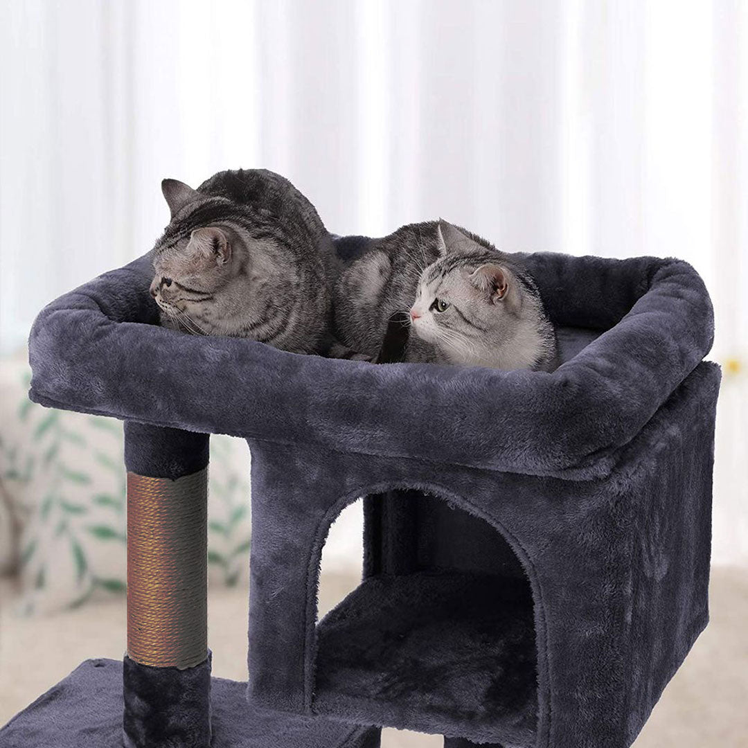 Arbre à chat de luxe en bois naturel – 80 cm - Beige - ECO