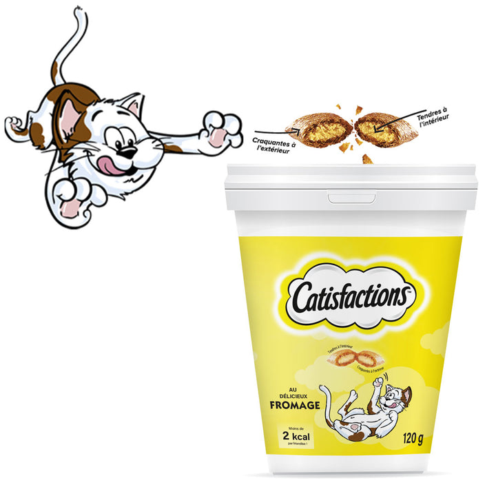 CATISFACTION  Friandise POUR CHAT au fromage 120gr