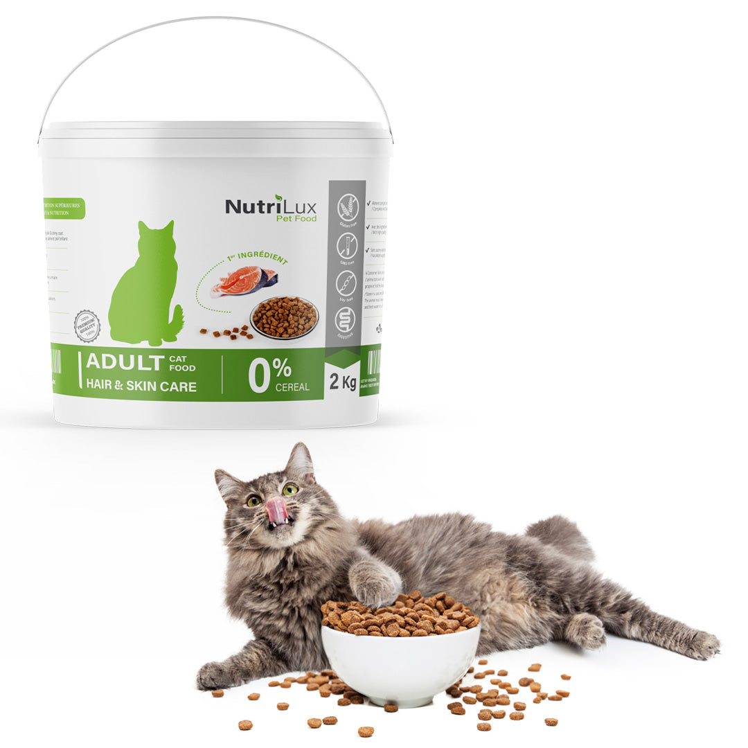 Nutrilux Croquette chat adult hair&skin 2kg