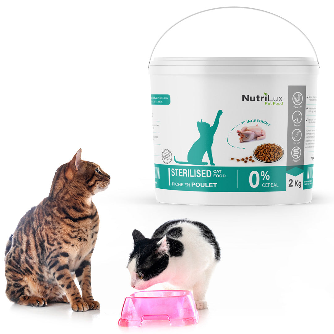 Nutrilux Croquette Chat Sterilised - Poulet - 2 Kg
