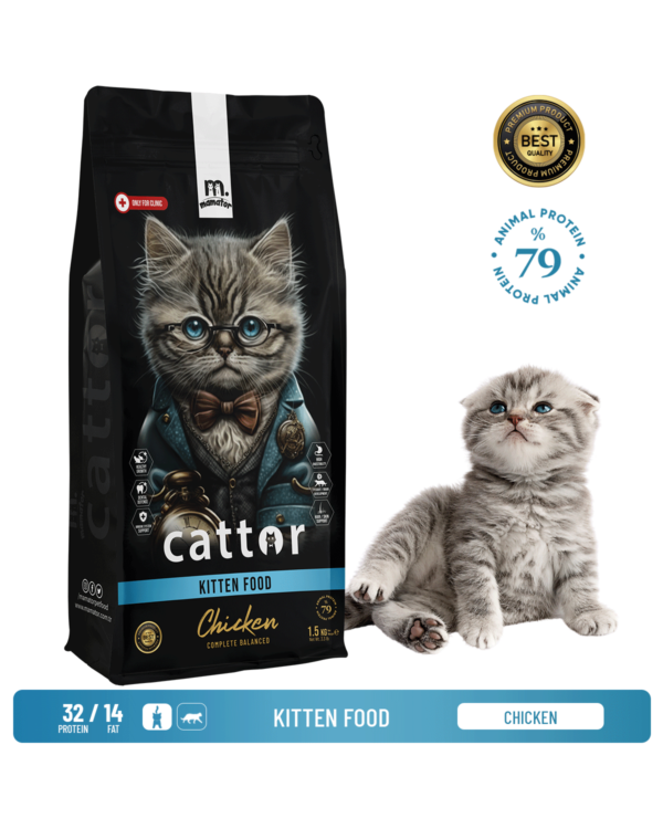 Cattor Crouquette pour chat kitten 1,5kg poulet