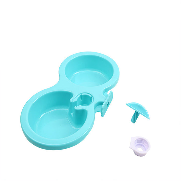 double bol d'alimentation pour chien et chat, cage suspendue