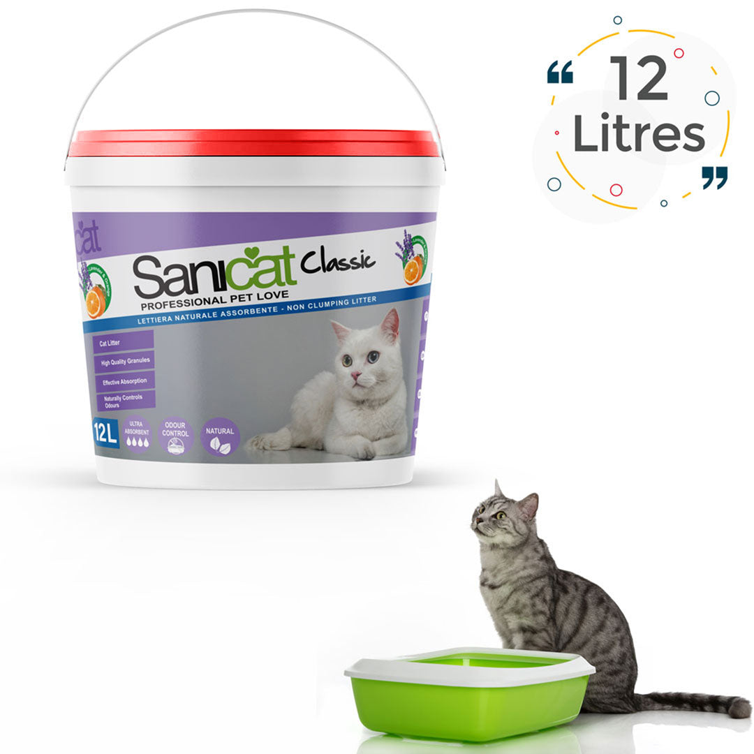 Sanicat Litière Agglomérante pour chat 12L Lavender