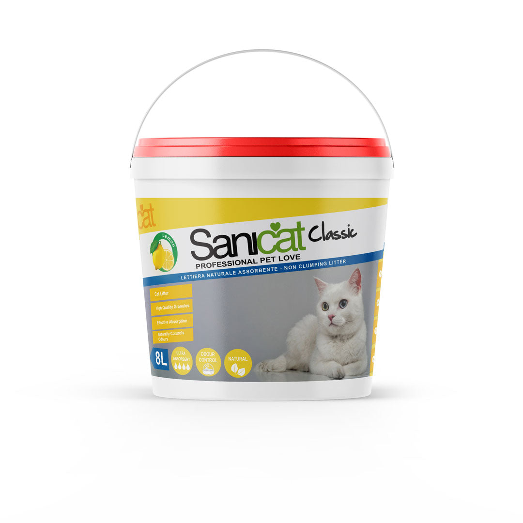 Sanicat Litière Agglomérante pour chat  12L Citron