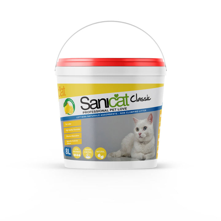 Sanicat Litière Agglomérante pour chat  12L Citron