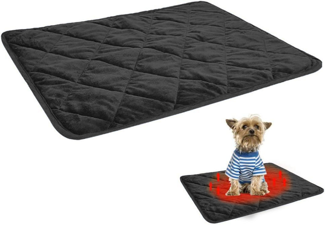 Tapis  chauffant noir pour chient et chat moyens