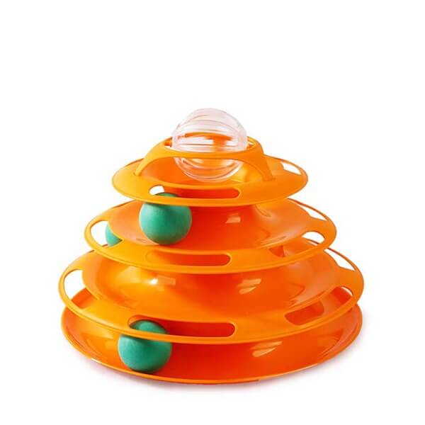 Jouet pour chat plateau tournant balles 25 cm