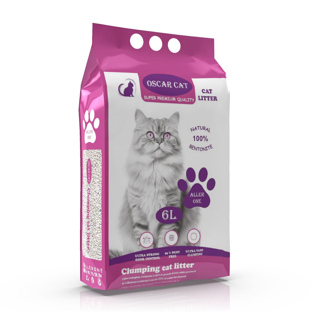 LITIERE ABSORBANTE PARFUM DE ROSE  POUR CHAT 6L