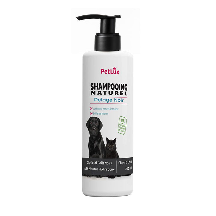 Petlux Shampooing Naturel Pelage Noir – Chien & Chat (200ml)