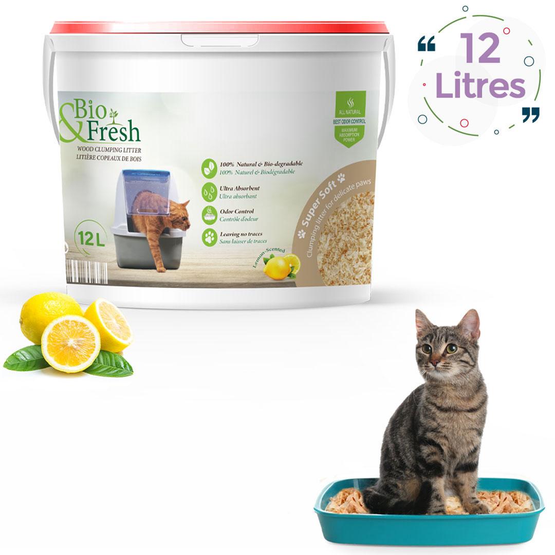 Fresh Litière granulés de bois BIO parfumée citron  12 L