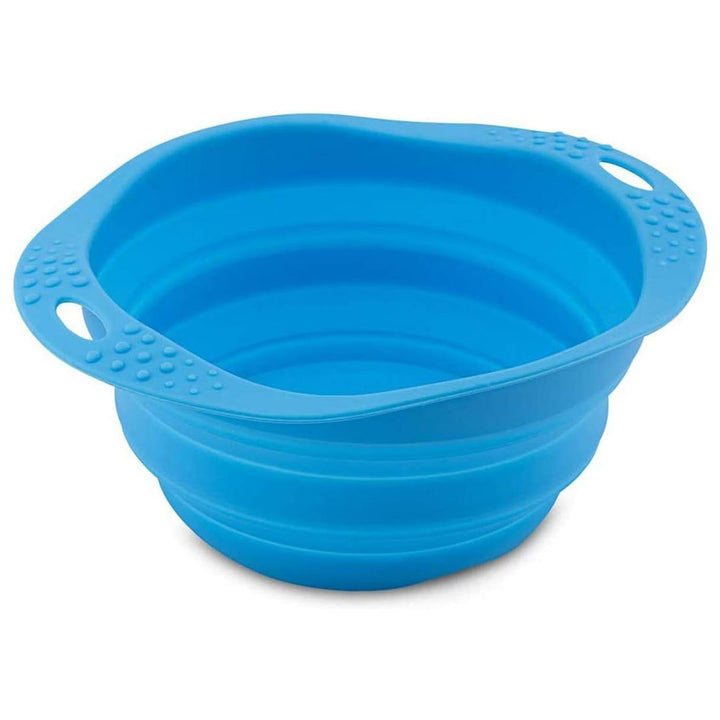 Beco Travel Bowl – Medium Blue (compressible en silicone 0.75L)